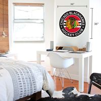 Chicago Blackhawks - 36'' x 36'' Team Repositional Stripe Design Vinyl Wall Decal