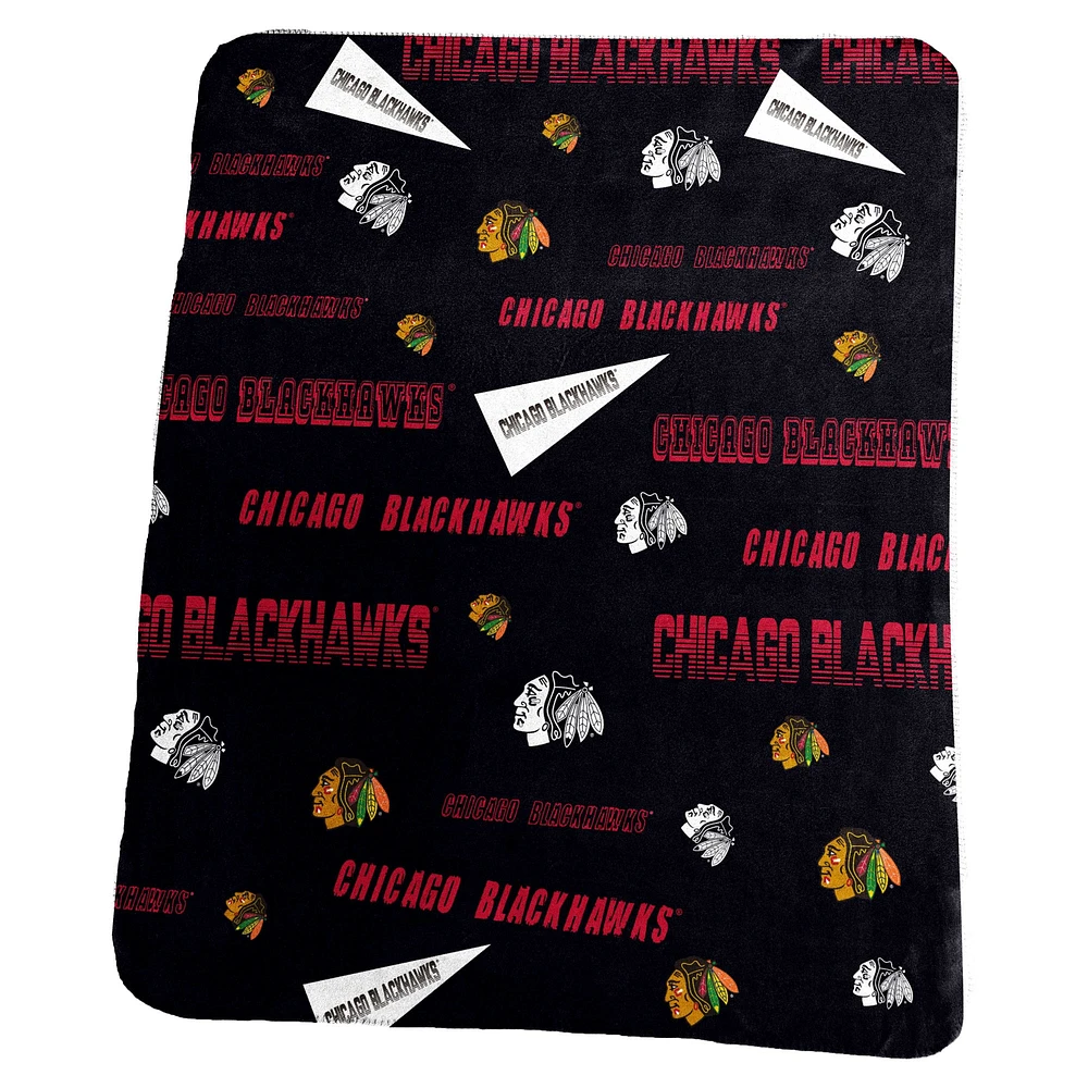 Couverture polaire classique Chicago Blackhawks 50" x 60"