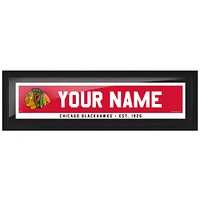 Blackhawks de Chicago - Cadre photo personnalisé pour équipe de 6'' x 22''