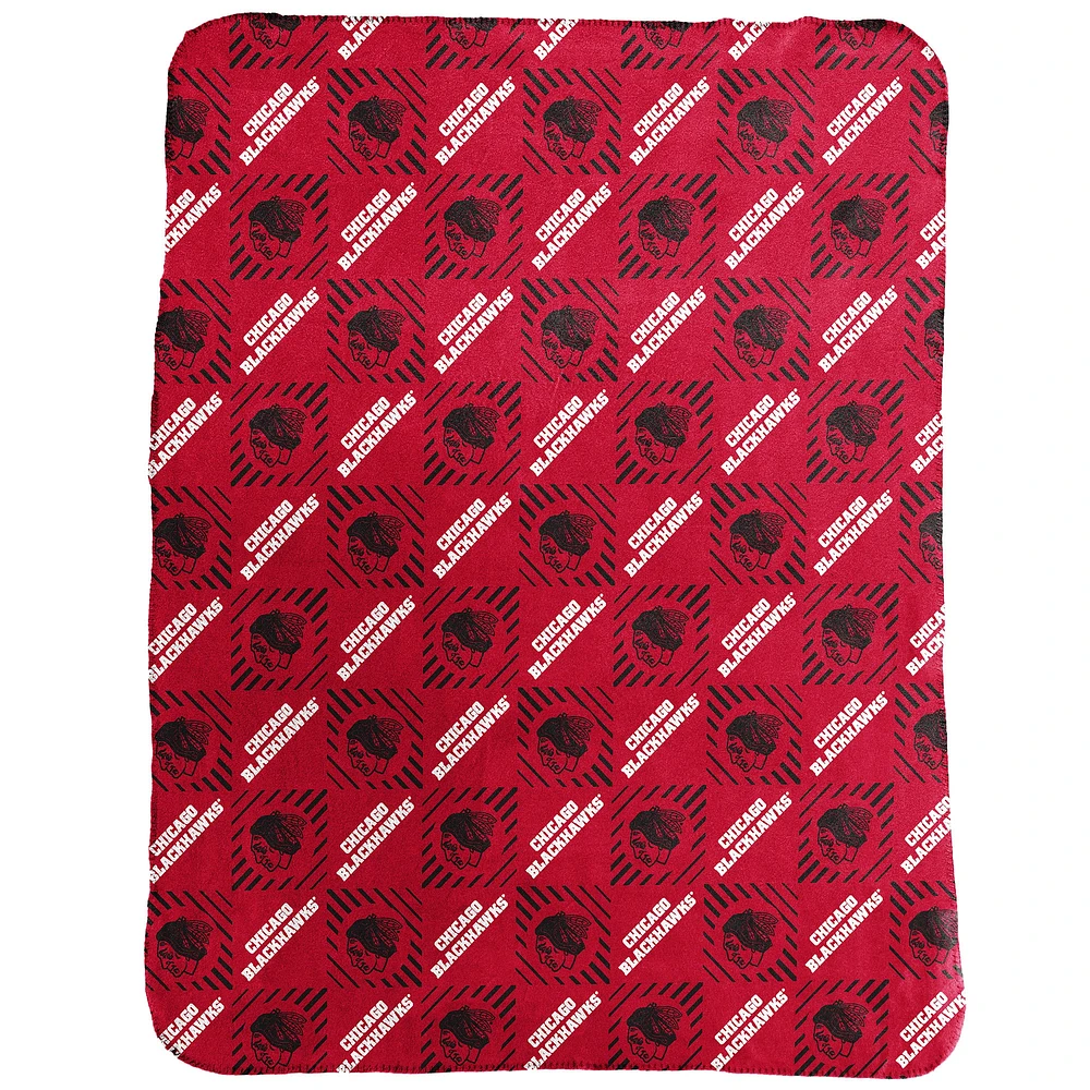 Chicago Blackhawks 60'' x 50'' Repeat Pattern Lightweight Throw Blanket