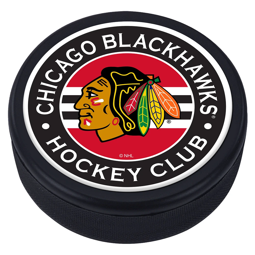 Chicago Blackhawks Domed Team Stripe Puck