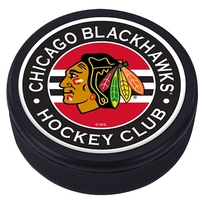 Chicago Blackhawks Domed Team Stripe Puck