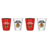 Chicago Blackhawks Four-Pack Shot Glass Set