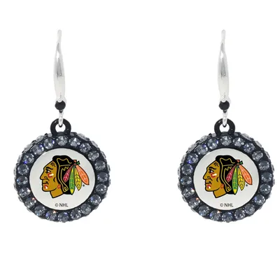 Chicago Blackhawks Hockey Puck Earrings