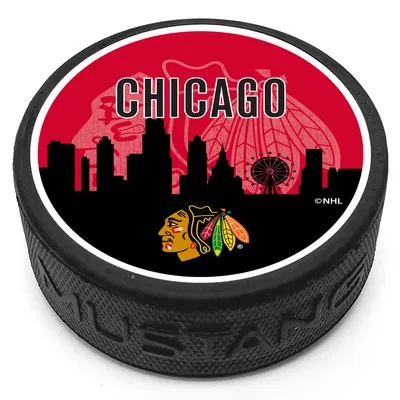 Chicago Blackhawks Skyline Puck