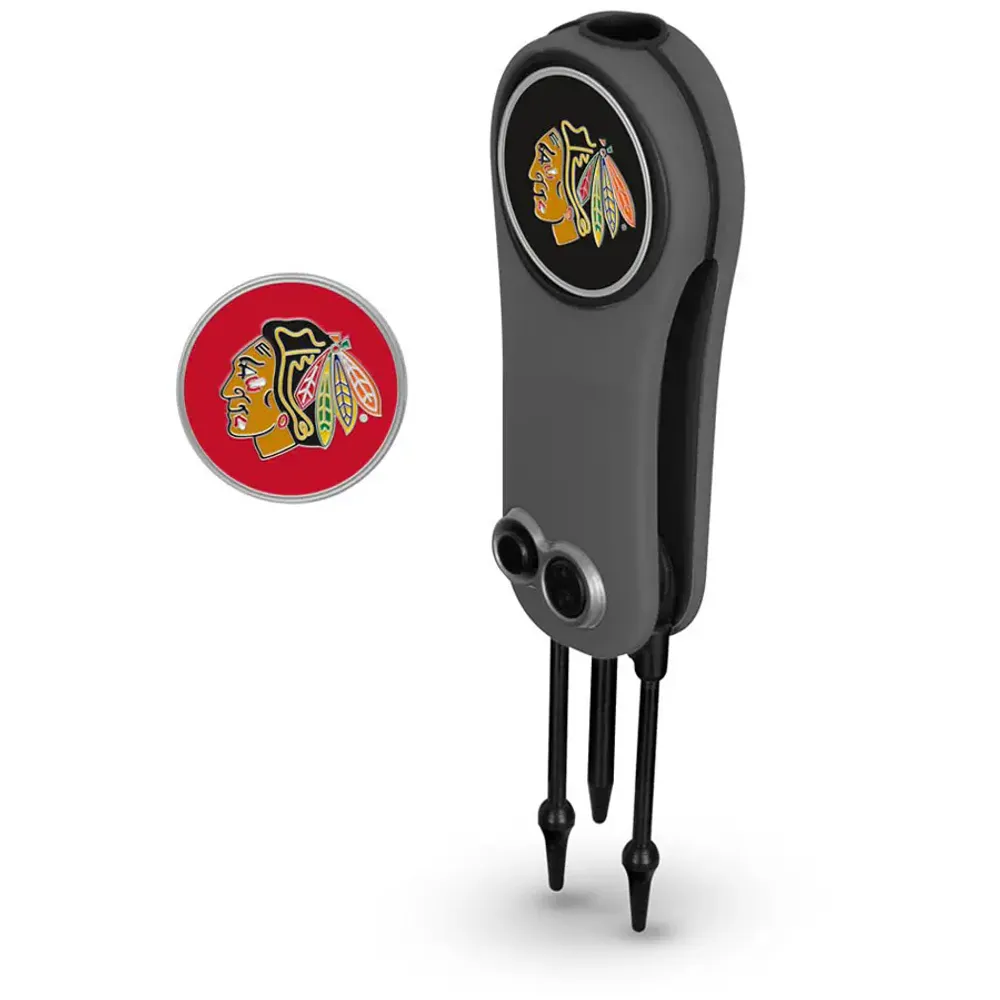 Chicago Blackhawks Switchblade Outil de réparation et deux marqueurs de balle