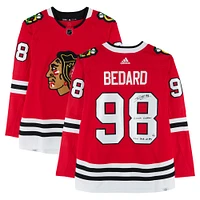 Connor Bedard Chicago Blackhawks Autographed Red adidas Authentic Jersey with Multiple Inscriptions - Limited Edition of 10