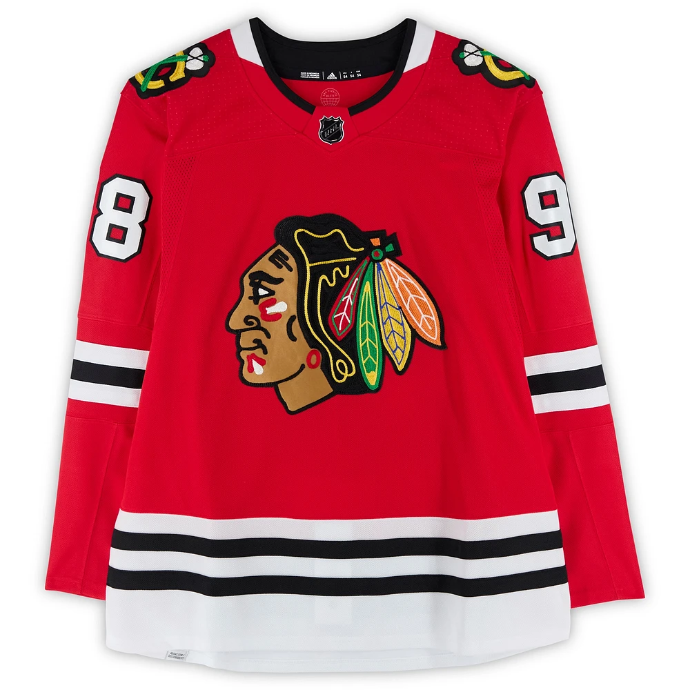 Connor Bedard Chicago Blackhawks Autographed Red adidas Authentic Jersey with Multiple Inscriptions - Limited Edition of 10
