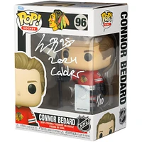 Connor Bedard Chicago Blackhawks Autographed Red Jersey Funko Pop! Vinyl Figure with "2024 Calder" Inscription