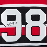 Maillot rétro adidas authentique autographié par Connor Bedard des Blackhawks de Chicago