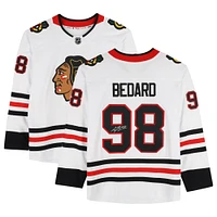 Connor Bedard Chicago Blackhawks Autographed White Fanatics Breakaway Jersey