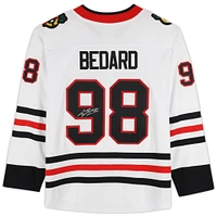 Connor Bedard Chicago Blackhawks Autographed White Fanatics Breakaway Jersey
