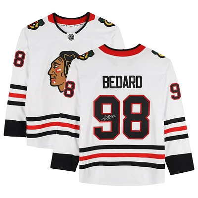 Connor Bedard Chicago Blackhawks Autographed White Fanatics Breakaway Jersey