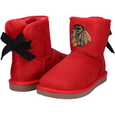 Chicago Blackhawks Cuce Girls Youth Low Team Ribbon Boots