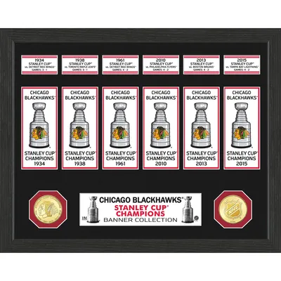 Chicago Blackhawks Highland Mint 15" x 12" Stanley Cup Banner Collection Photo Mint