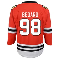 Maillot de joueur réplique à domicile des Blackhawks de Chicago rouge Connor Bedard pour bébé