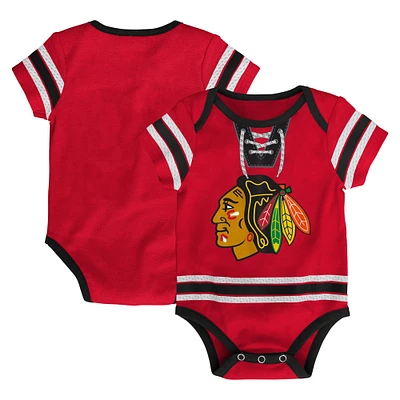 Body rouge en jersey de hockey des Blackhawks Chicago pour bébé