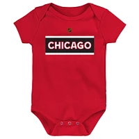 Body rouge avec logo principal édition spéciale 2.0 des Blackhawks de Chicago pour bébé