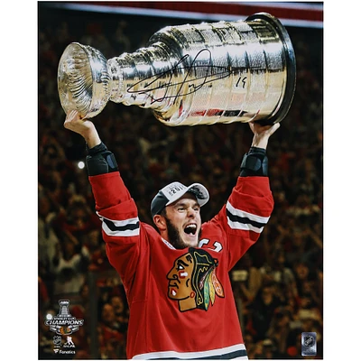 Jonathan Toews Chicago Blackhawks Autographed 16" x 20" 2015 Stanley Cup Champions Raising Cup Photograph