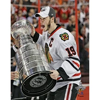 Jonathan Toews Chicago Blackhawks Unsigned Stanley Cup Champions Raising Photograph
