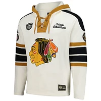 V111020 Blkhwk Chris Chelios 47 Brand Old Time hockey Cagoules à lacets pour joueur de hommes SWTMENNUM HP156PMWHVT660677CL #1
