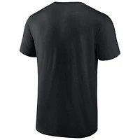 T-shirt Fanatics noir authentique pour homme des Chicago Blackhawks