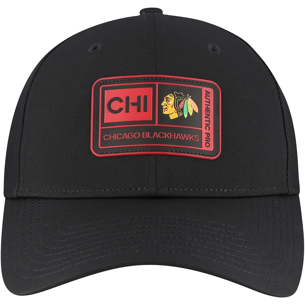 Men's Fanatics  Black Chicago Blackhawks Training Camp Fitted Hat