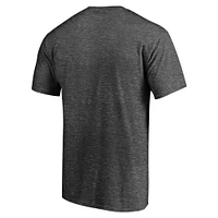 Men's Fanatics  Heather Charcoal Chicago Blackhawks Victory Arch T-Shirt