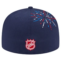 Men's New Era  Navy Chicago Blackhawks Americana Fireworks 59FIFTY Fitted Hat