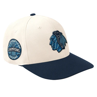 Men's Starter  Cream/Navy Chicago Blackhawks Blue Wave Classic Adjustable Hat
