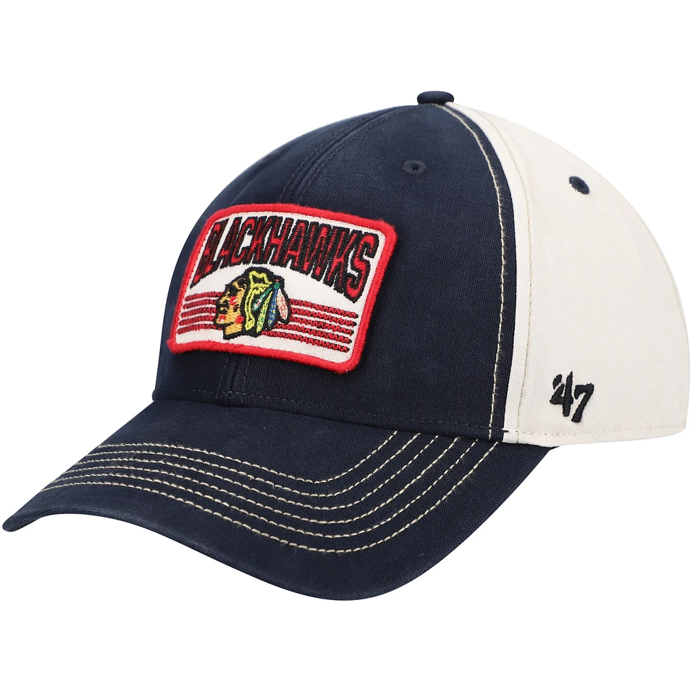 Casquette réglable Shaw MVP '47 noire des Blackhawks de Chicago pour hommes