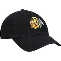 Men's '47 Black Chicago Blackhawks Team Clean Up Adjustable Hat