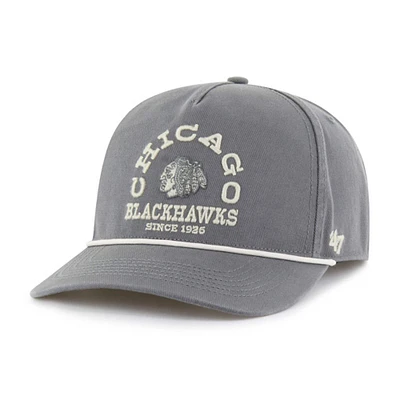 Casquette ajustable Canyon Ranchero Hitch 47 anthracite pour homme des Blackhawks de Chicago