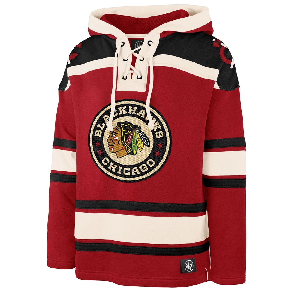 Sweat à capuche lacets supérieur pour homme '47 Red Chicago Blackhawks 2025 NHL Winter Classic