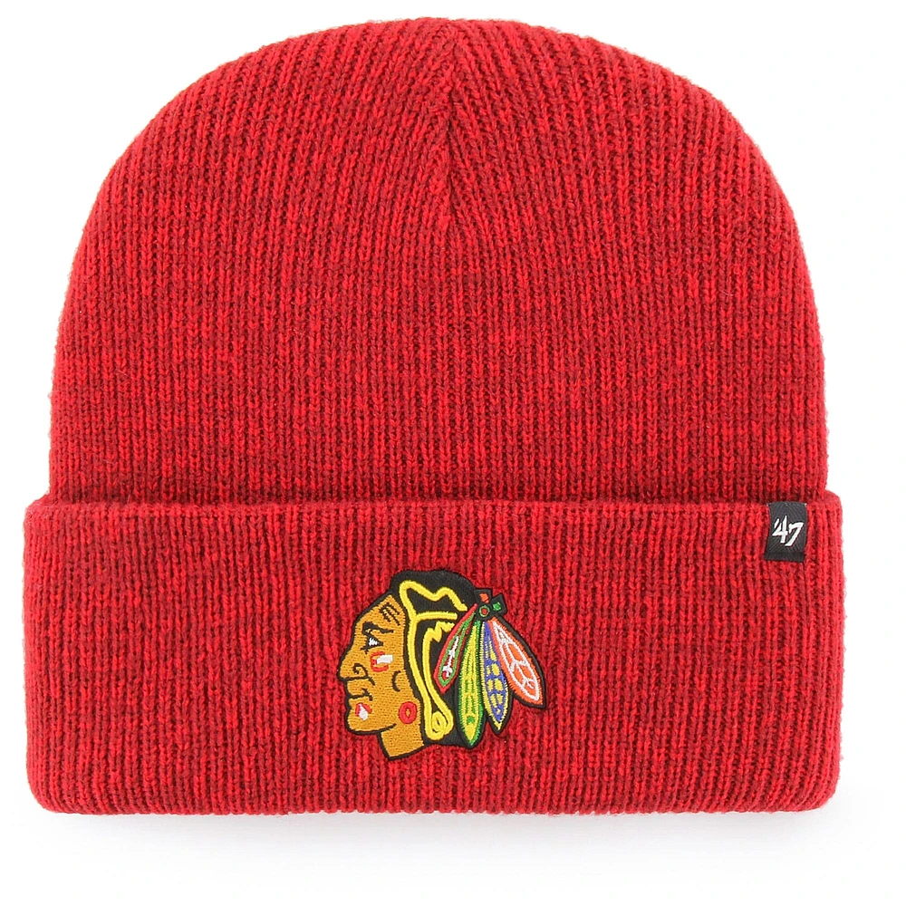 Bonnet en tricot à revers Brain Freeze '47 rouge des Blackhawks de Chicago pour hommes