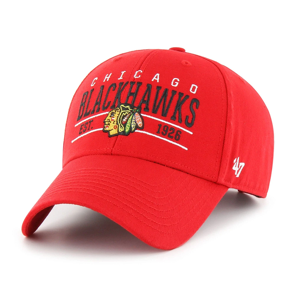 Casquette réglable '47 rouge Chicago Blackhawks Centerline MVP pour hommes