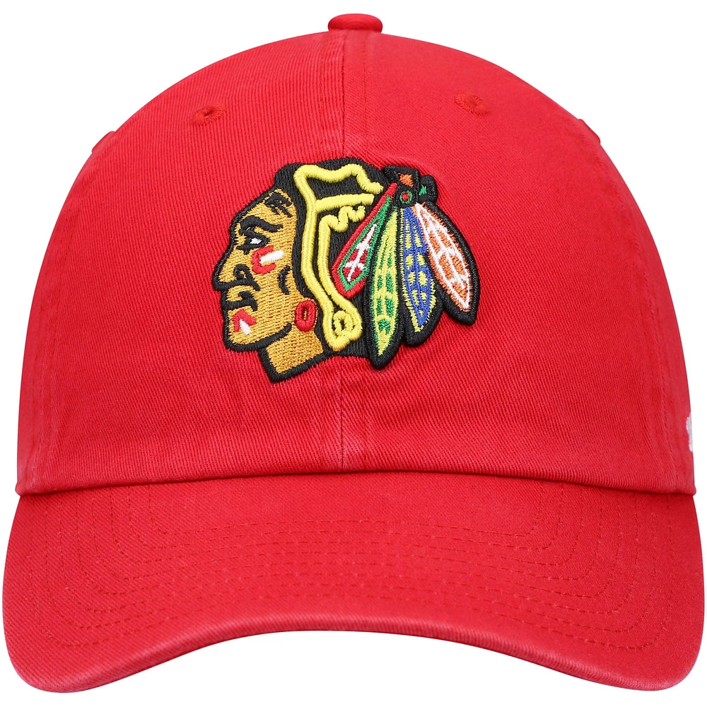 Casquette réglable '47 Red Chicago Blackhawks Clean Up pour homme