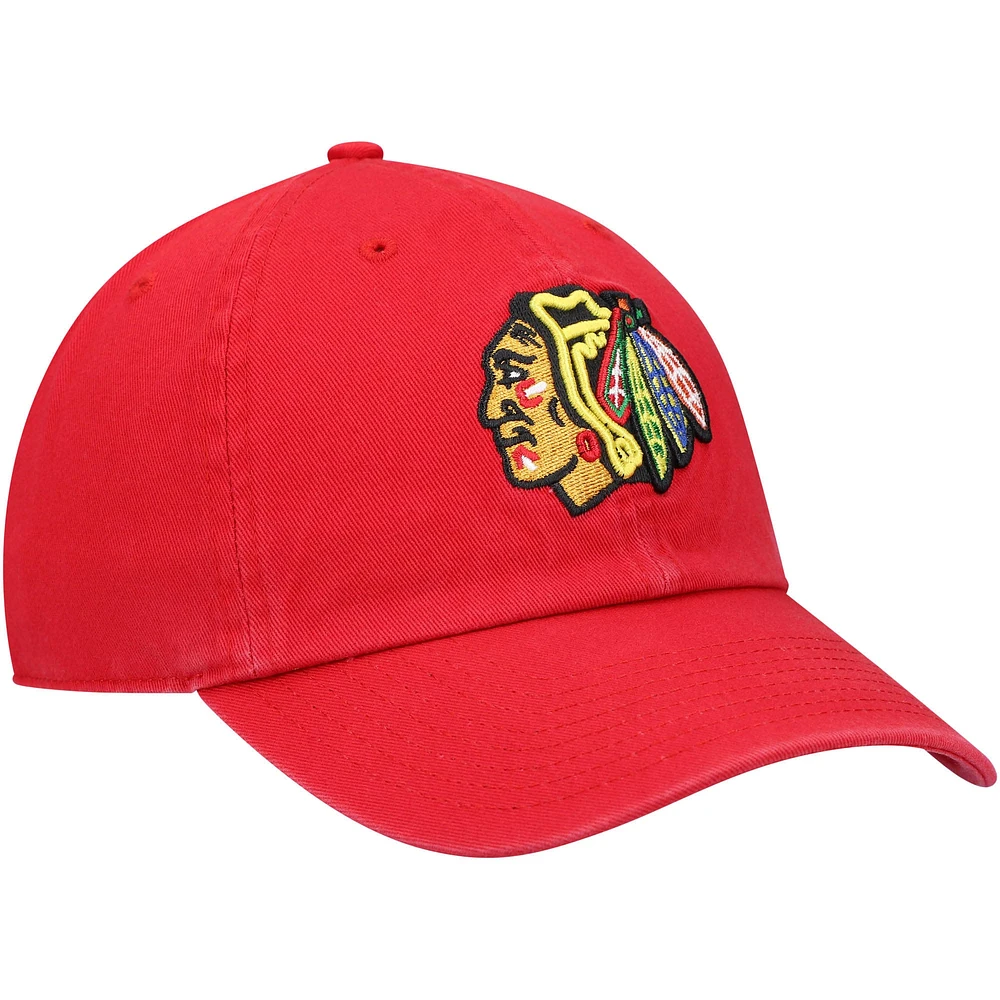 Casquette réglable '47 Red Chicago Blackhawks Clean Up pour homme