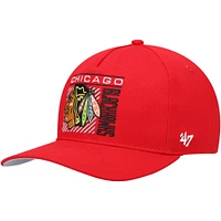 Casquette Snapback Reflex Hitch Chicago Blackhawks '47 rouge pour homme