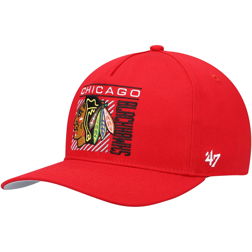 Casquette Snapback Reflex Hitch Chicago Blackhawks '47 rouge pour homme