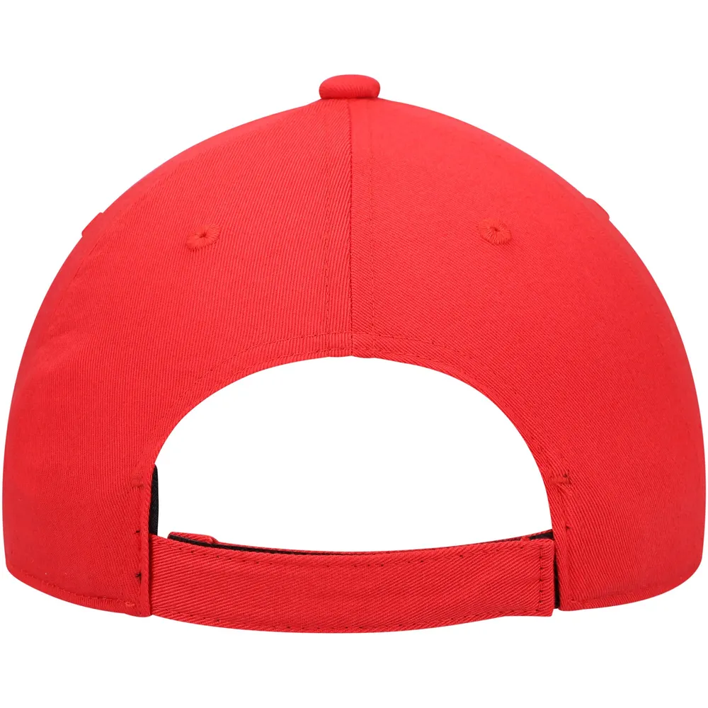 Casquette réglable à trois bandes Adidas pour hommes des Chicago Blackhawks Locker Room rouge