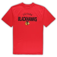 Ensemble de détente pour homme Chicago Blackhawks rouge/gris chiné Big & Tall T-shirt et pantalon