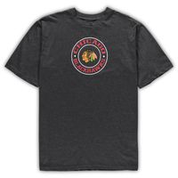 Men's Concepts Sport Red/Heathered Charcoal Chicago Blackhawks Big & Tall T-Shirt Shorts Sleep Set