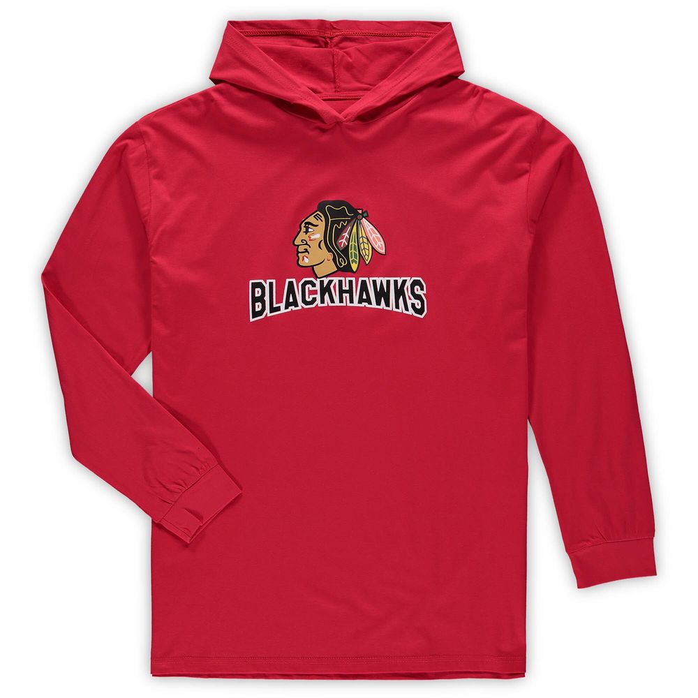 Men's Concepts Sport Red Chicago Blackhawks Big & Tall Pullover Hoodie Joggers Sleep Set