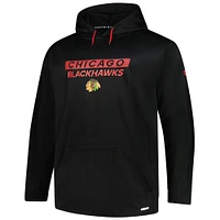 Sweat à capuche manches longues Authentic Pro Big & Tall des Chicago Blackhawks pour hommes Fanatics Black