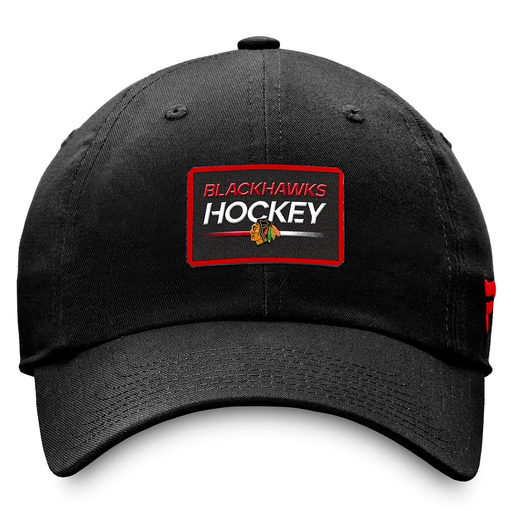 Men's Fanatics  Black Chicago Blackhawks Authentic Pro Prime Adjustable Hat