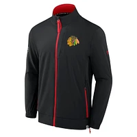 Veste entièrement zippée Fanatics pour hommes, noire, Chicago Blackhawks Authentic Pro Rink