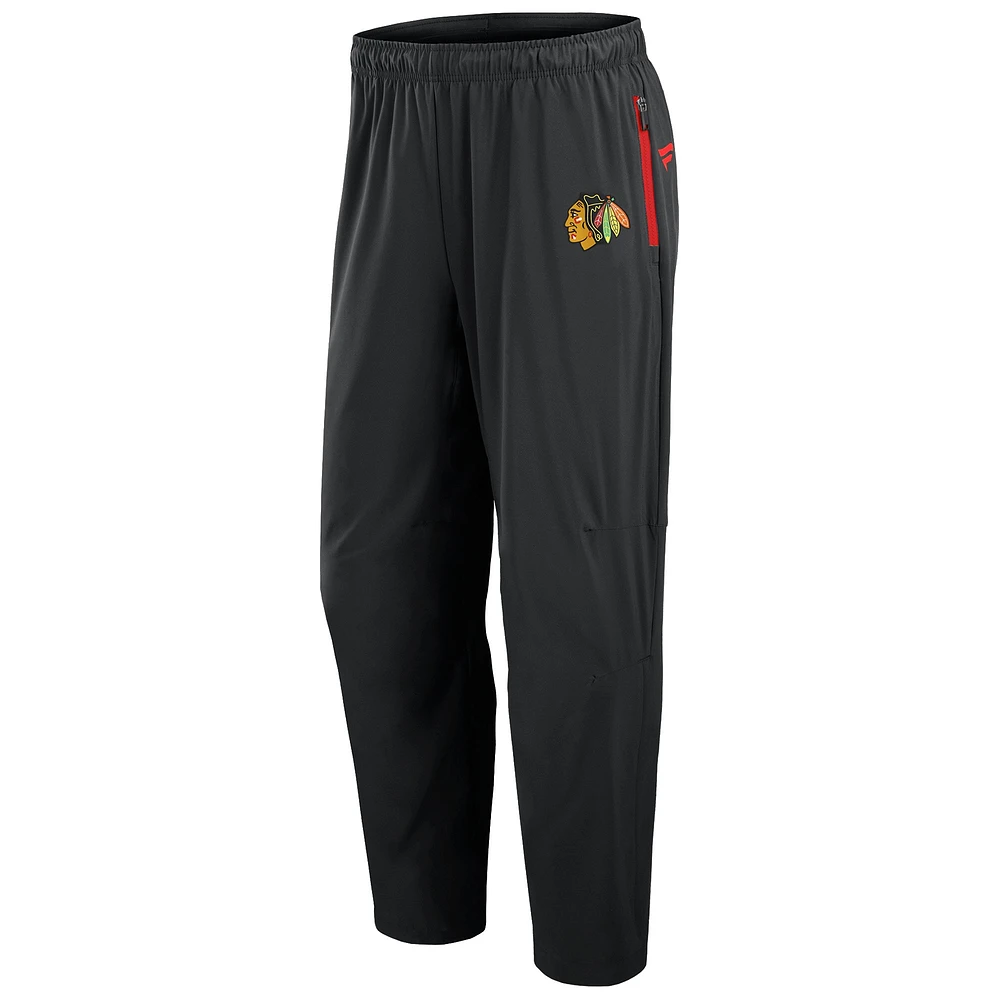 Men's Fanatics Black Chicago Blackhawks Authentic Pro Rink Pants