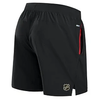 Short de performance authentique Pro Rink Fanatics pour homme, noir