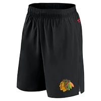 Short Pro Tech authentique noir Chicago Blackhawks Fanatics pour hommes